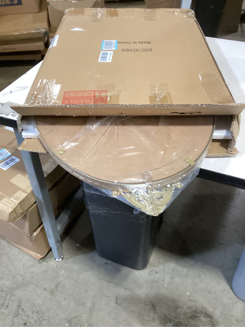 Condition photo showing New/Like New for vintage oval mirrors for bathroom 18 x 28 inch, hanging rustic gold vanity mirror bathroom, metal frame decorative wall mirrors for bedroom living room entryway hallway