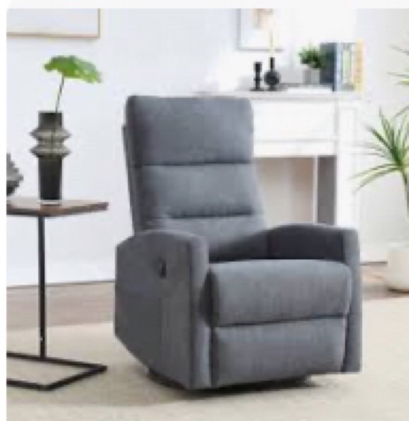 Dickie 29.1'' Wide Modern and Soft Touch Fabric Swivel and Glider Power Recliner Chair with USB Port Upholstery Color: Gray
