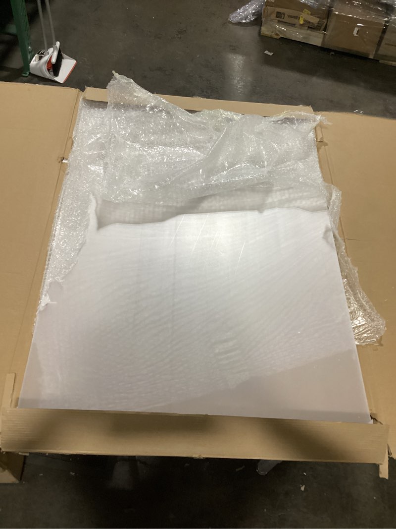 Condition photo showing As Is for CALPALMY (2-Pack) 24 x 36 Clear Acrylic Sheet Plexiglass 1/4” Thick; Use for Craft Projects, Signs, Display Cases, Sneeze Guard and More; Cut with Cricut, Engraver, Power Saw or Hand Tools 24x36", 1/4" Thick Clear 2
