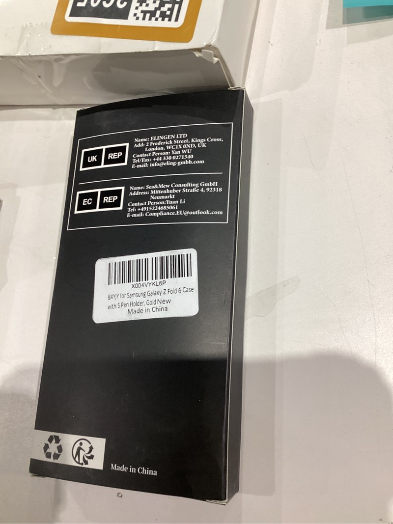 Condition photo showing New/Like New for for Samsung Galaxy Z Fold 6 Case with S Pen Holder, Kickstand & Screen Protector & Hinge Protection, Slim Fit Rugged 360° Full Body Cover Protective Phone Case for Samsung Z Fold6, Rose Gold Gold-S Pen Holder