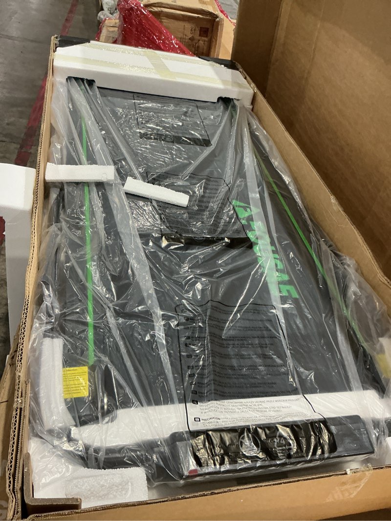 Condition photo showing New/Like New for 5 in 1 foldable treadmill, 7.5 mph treadmills for home with app compatible, treadmill with 10% incline, 3.0hp brushless drive, remote control and led display, 12 hiit programs, 400 lbs capacity black-evergreen