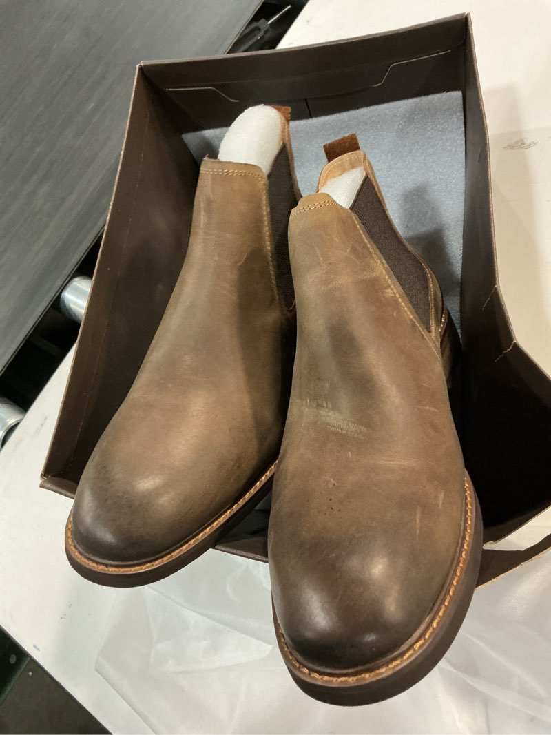 Condition photo showing Good Condition for Florsheim mens Chalet Plain Toe Gore Boots 8 Brown Crazy Horse