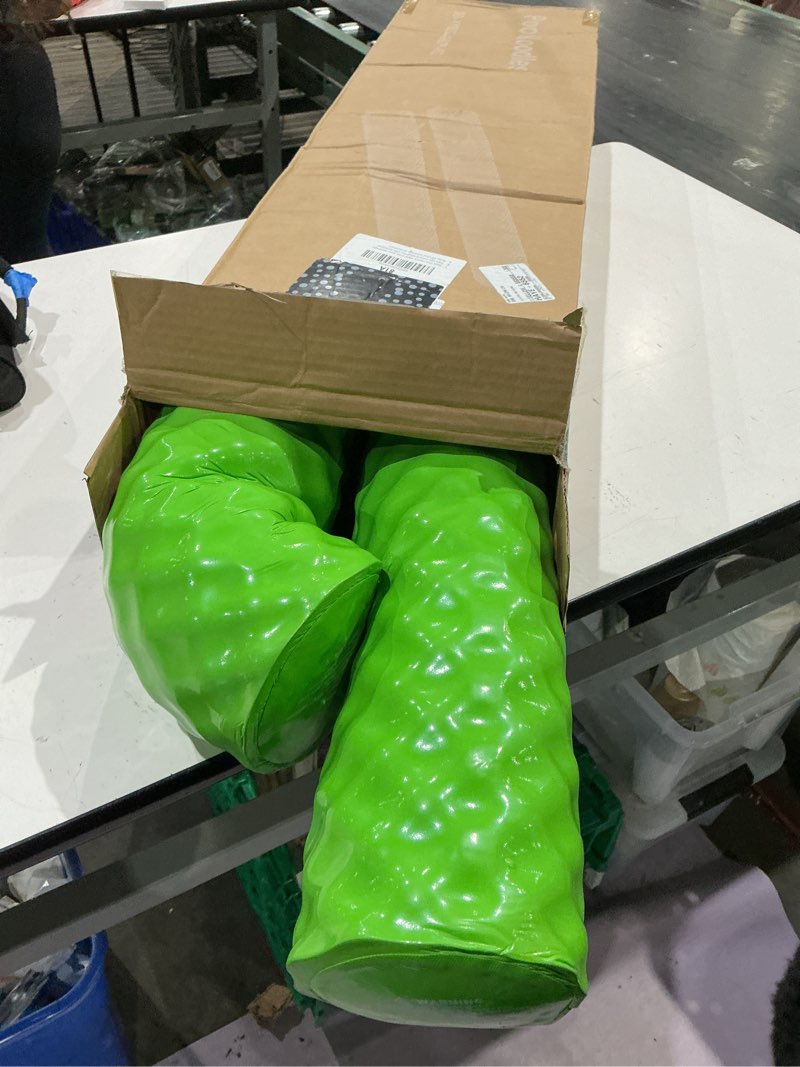 Condition photo showing Good Condition for olixis pool noodles for swimming and floating, jumbo pool floats, solid nbr foam swim noodles, 3-layer vinyl coated, uv resistant, 250lbs support, blue/green