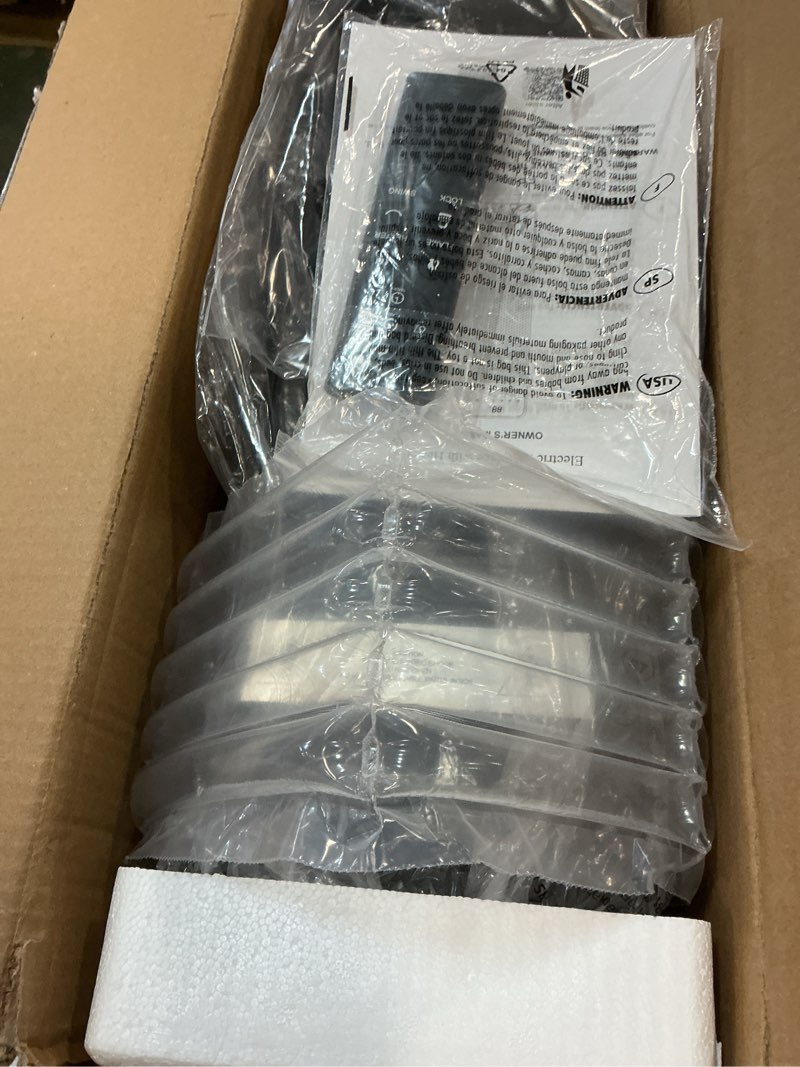 Condition photo showing Good Condition for Tower Heater and Fan Combo, 1500W PTC Electric Fireplace Heater W/ 3D Flame, 90° Oscillation Space Heater Fan Combo for Indoor Use, Child Lock & Eco Mode, 12h Timer, Remote Control, Home & Office