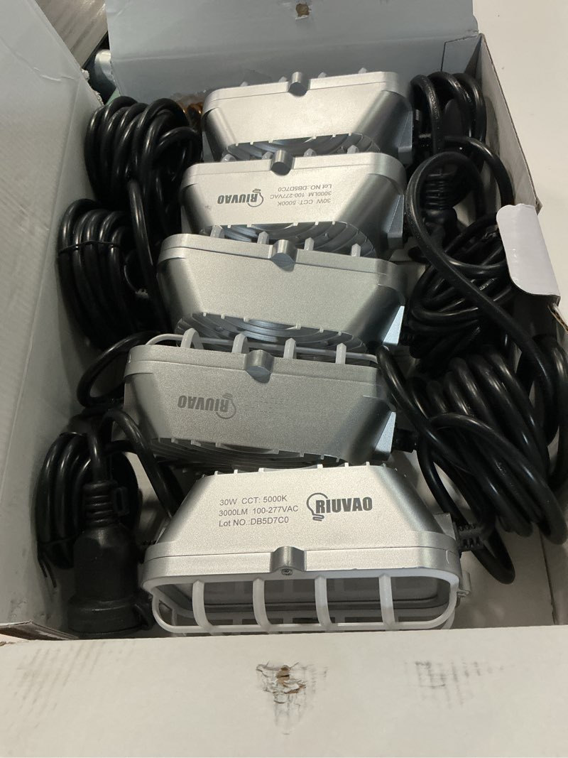 Condition photo showing Good Condition for 50ft led construction string lights,super bright 150w 15000lm waterproof ip67 led string work lights, construction temporary lights (upgrad 50ft-5lights). 50ft-150w