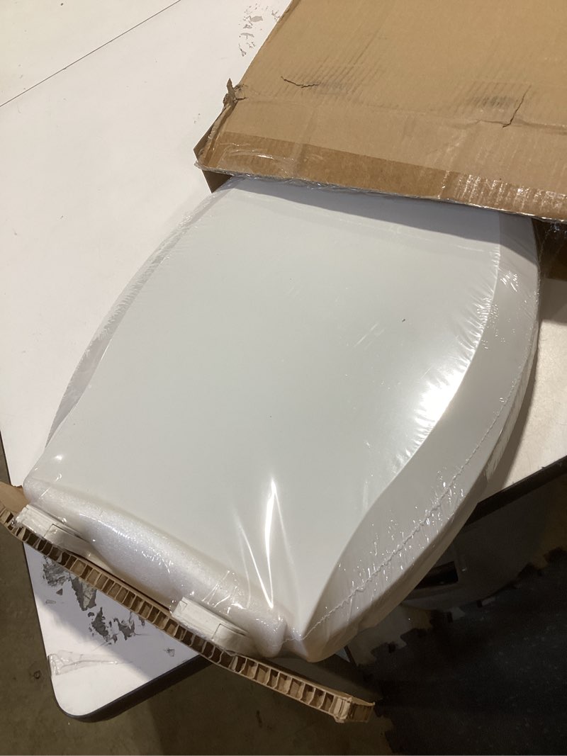 Condition photo showing Good Condition for toilet seat cover elongated – durable pp toilet seat with slow close hinges, easy clean white replacement for american standard toilets white elongated toilet seat