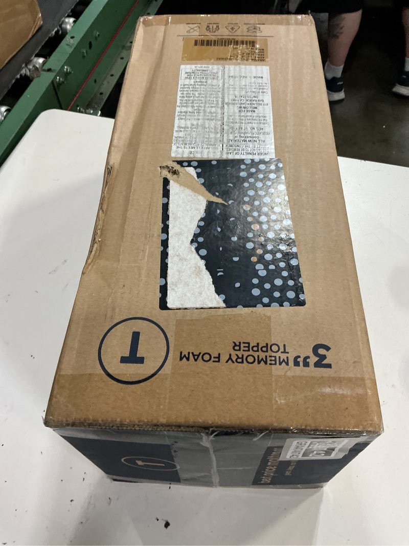 Condition photo showing New/Like New for best price mattress 3 inch egg crate memory foam mattress topper with soothing lavender infusion, certipur-us certified, dorm essentials, twin twin 3 inch egg crate