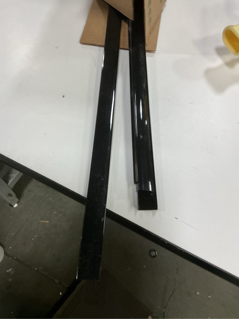 Condition photo showing As Is for Cabinet Hero 4-Pack 13/16" Thick, 24" Length Slimline Cabinet Edge Protector – Durable Slip-On Plastic Door & Drawer Edge Guard – Prevents Shelves for Wear, Bumps, Discoloration & Damage - Black 24"L x 13/16"TH (4 Pack) Black