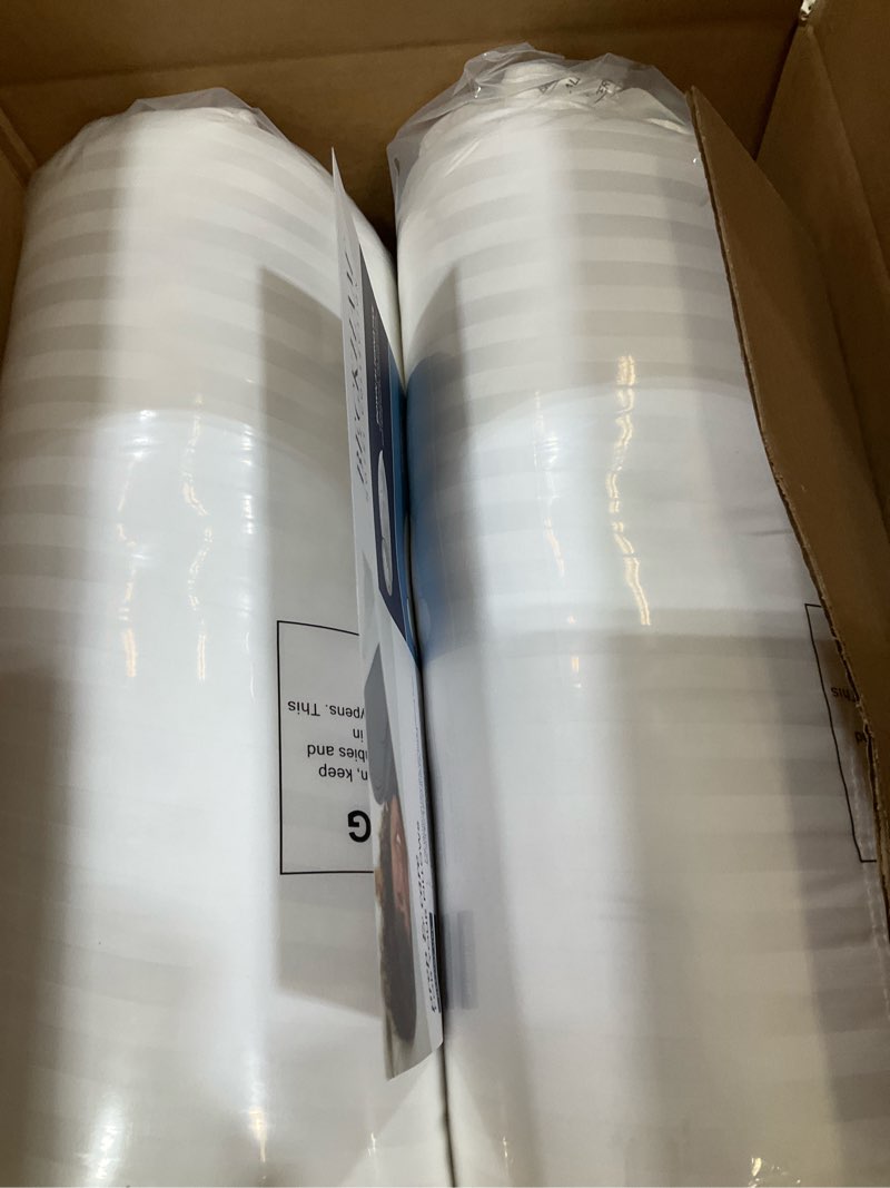 Condition photo showing Good Condition for beckham hotel collection bed pillows standard/queen size set of 2 - original soft down alternative pillow for sleeping - soft support for back, stomach or side sleepers queen / standard white