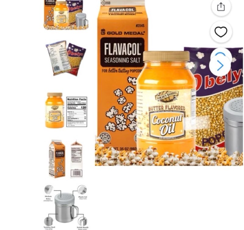 Perfectware Movie Night Popcorn Set (Popcorn Kernels, Salt, Oil and Shaker) ( EXP: 03/26/2026)