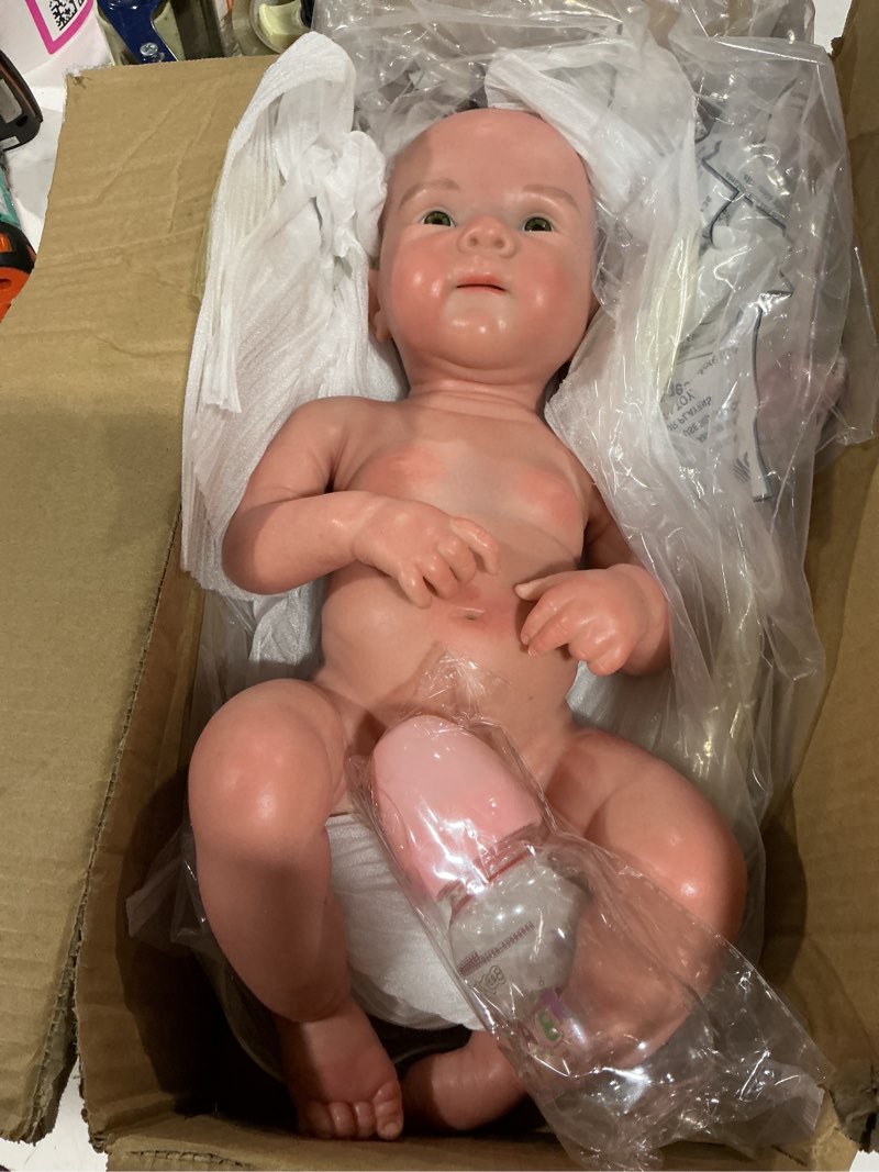 Condition photo showing Good Condition for otarddolls 18 inch silicone baby doll realistic newborn doll, soft full body silicone reborn baby girl dolls handmade real looking doll pack set