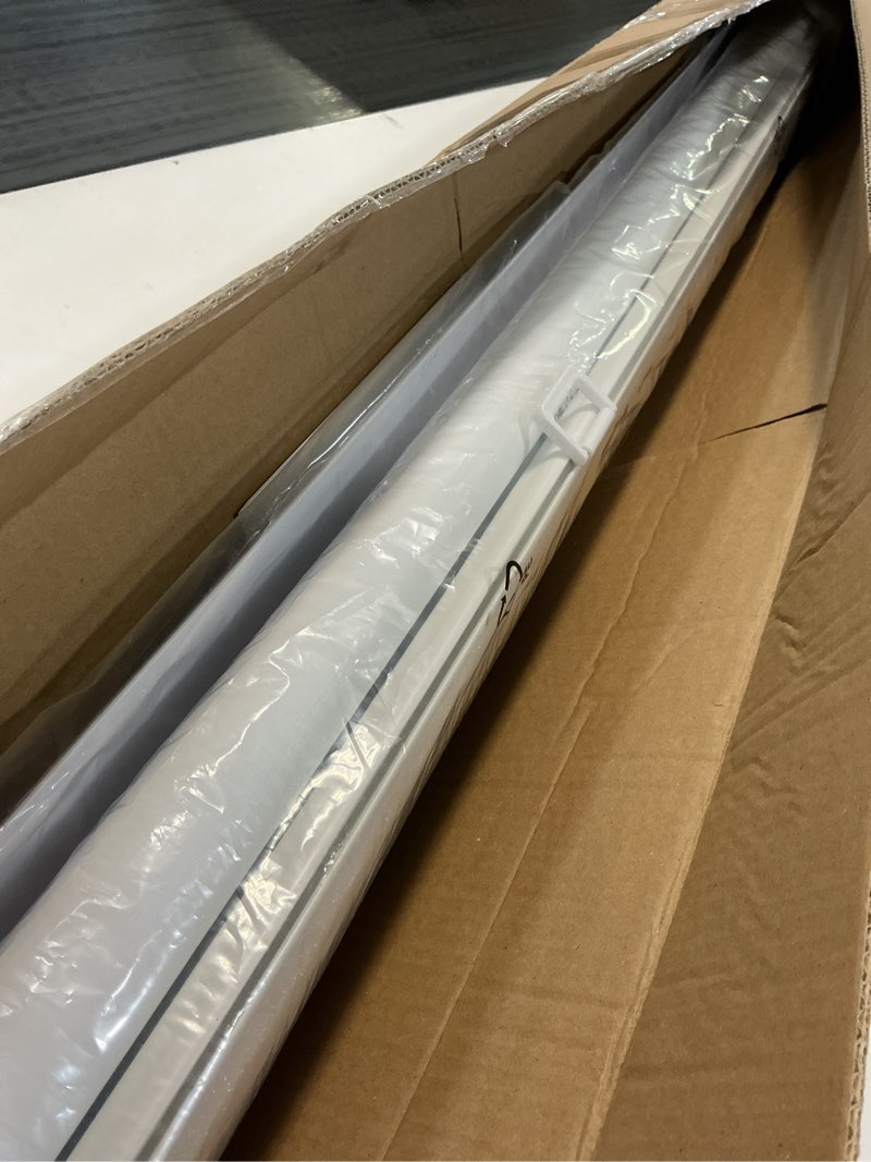 Condition photo showing New/Like New for grandekor no drill blackout roller shades, cordless free-stop shades for windows, uv protection & thermal insulated, easy install pull down blinds for bedroom, white,46" w x 72" h blackout-white 46"w x 72"h
