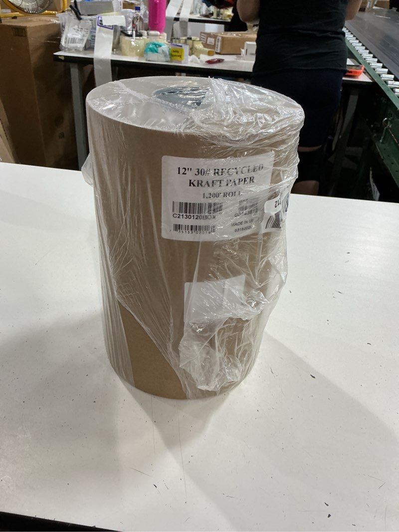 Condition photo showing New/Like New for delta paper shipping paper roll 12"l, 1-pack | large kraft paper roll for packing, moving and storage 12" x 1200'