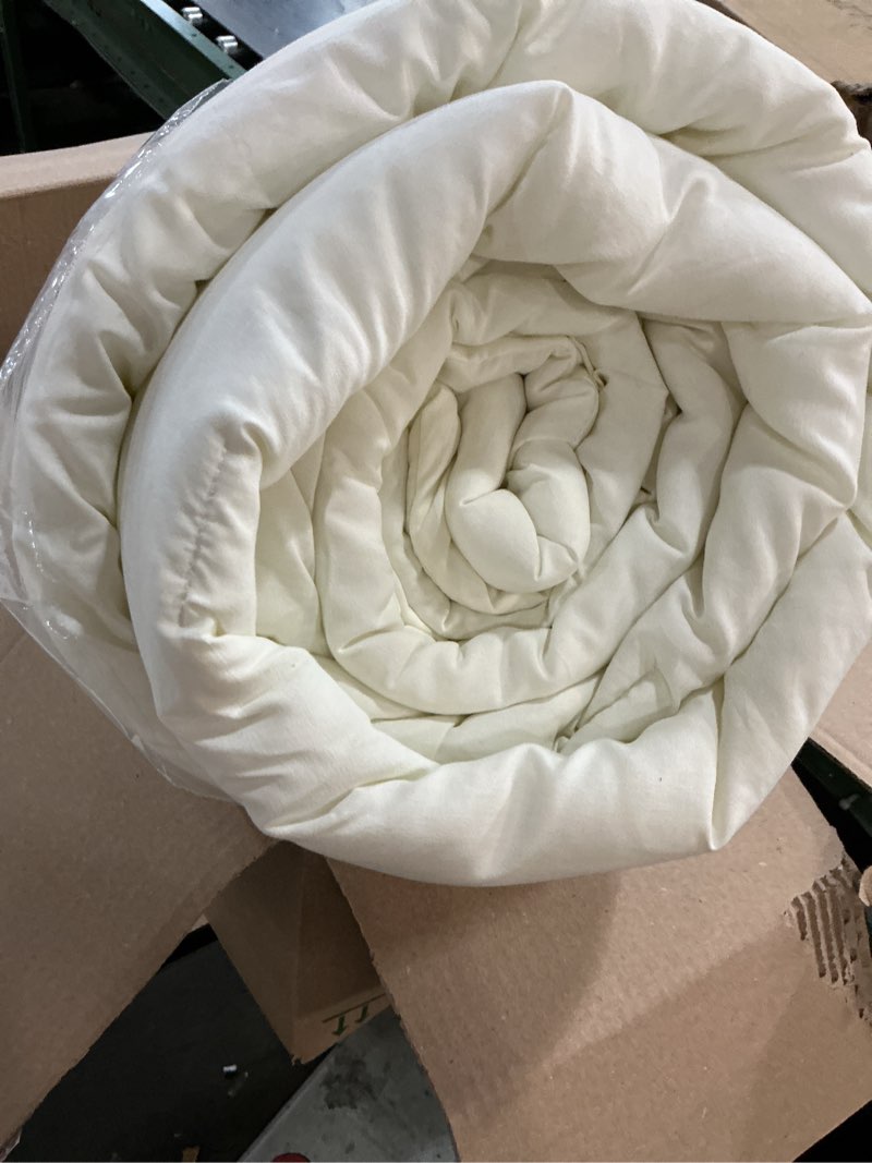 Condition photo showing Good Condition for bedsure oversized king comforter set, ivory soft prewashed bedding for all seasons, 3 pieces gentlesoft™ bed set, 1 lightweight comforter (120"x98") and 2 pillowcases (20"x36") oversized king(120"x98") 18 - ivory