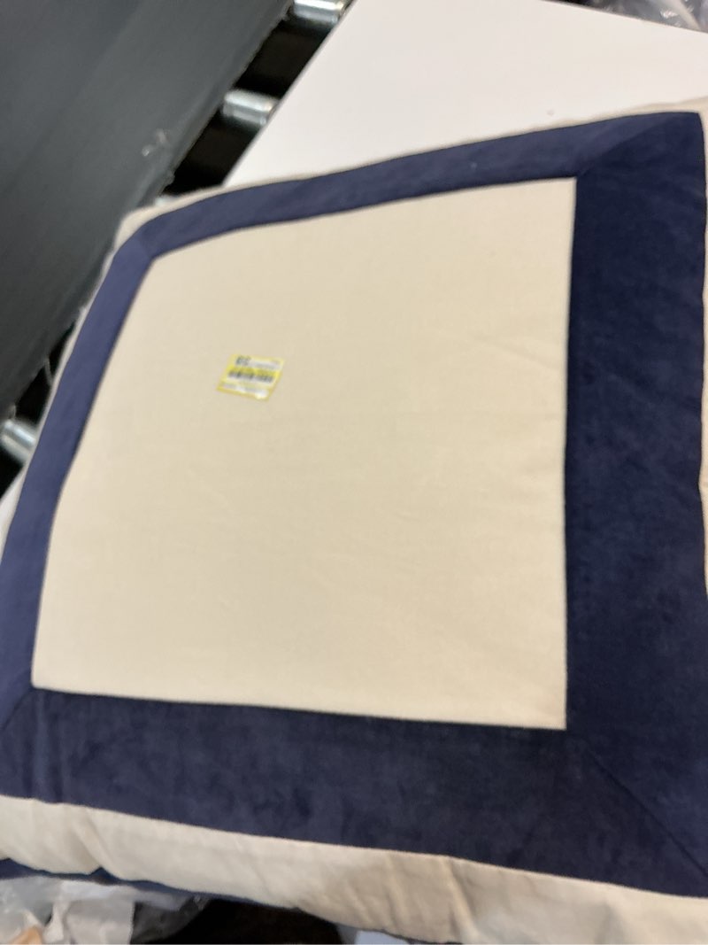 Condition photo showing Good Condition for 22" velvet border pillow navy - threshold™ designed with studio mcgee