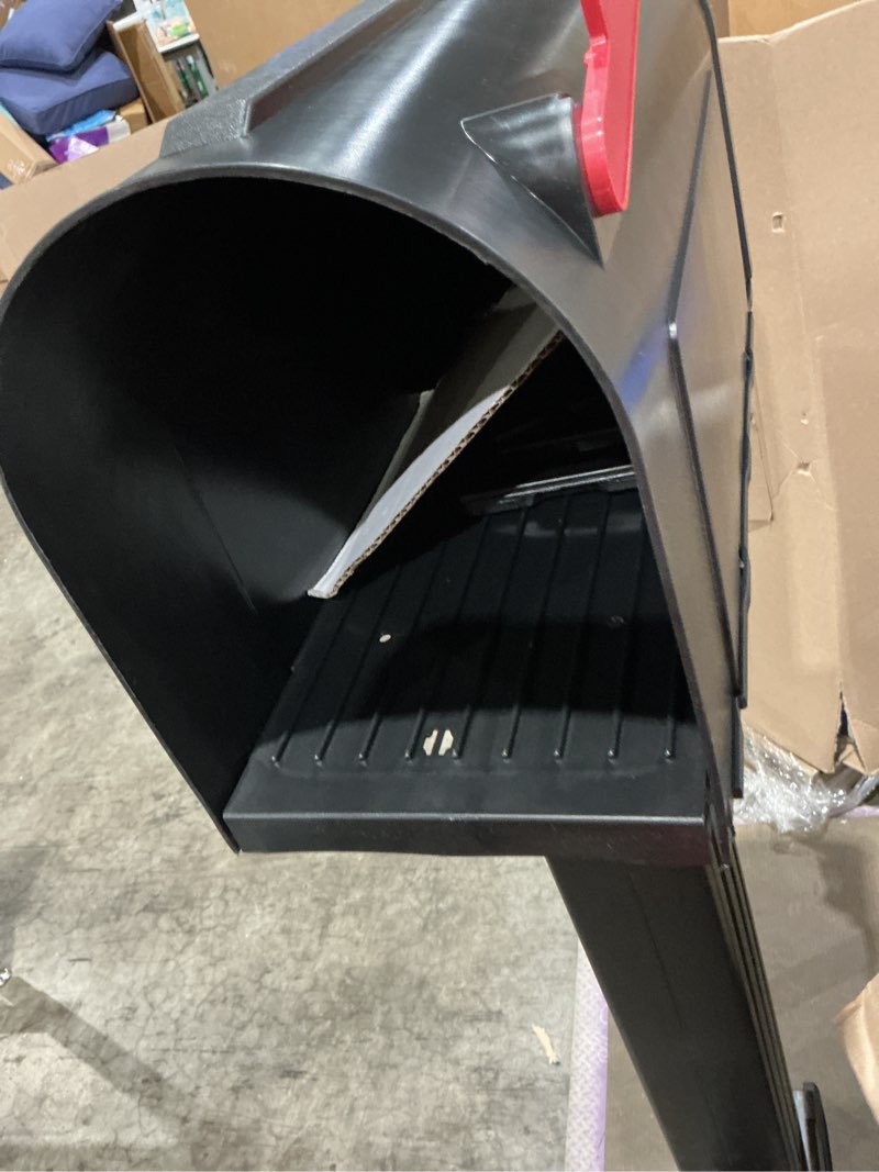 Condition photo showing As Is for incomplete postal pro hampton all-in-one mailboxes kit, black