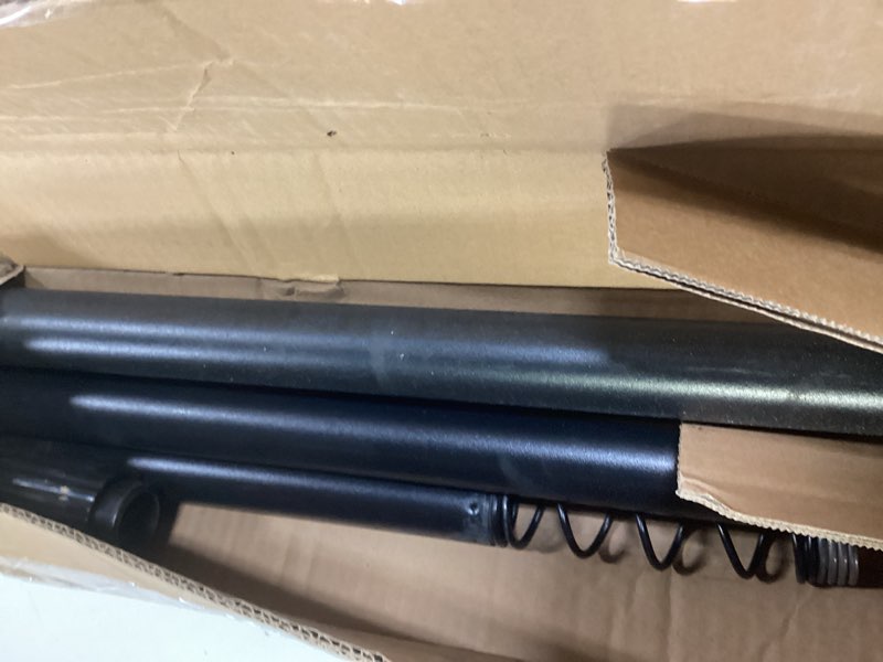 Condition photo showing Good Condition for zocone tension curtain rod 51-128 in (4.25-10.5ft), shower curtain rod no drilling for bathroom, outdoor curtain rods for patio, adjustable spring shower rod room divider closet rod, never rust, black black 51-128 inches