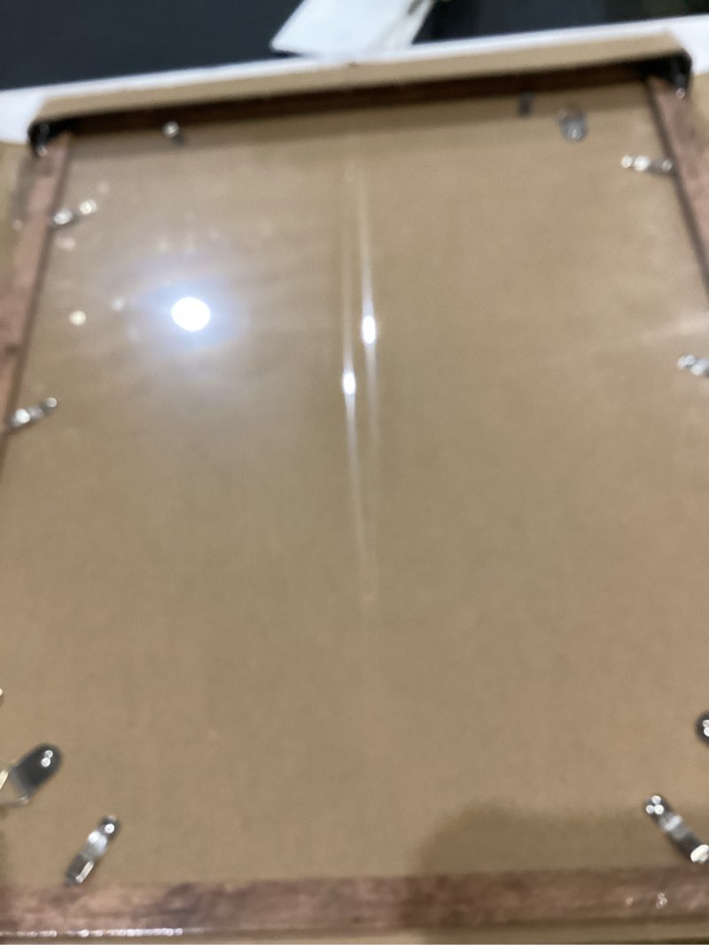 Condition photo showing Good Condition for irahmen 16x20 picture frame set of 2 with plexiglass, display pictures 11x14 with mat or 16 x 20 without mat, rustic brown wood poster frame for photo wall gallery mounting rustic brown 16x20