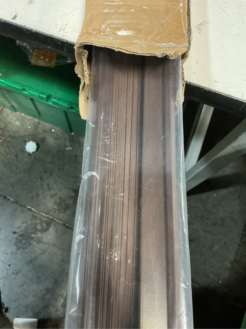 Condition photo showing New/Like New for lazblinds no tools no drill 1" vinyl mini blinds, cordless blinds for windows, light filtering horizontal window blinds & shades, 39" w x 48" h, mahogany cordless-mahogany 39" w × 48" h