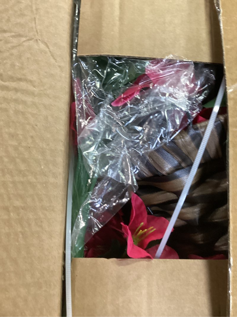 Condition photo showing Good Condition for inspring artificial bougainvillea faux flowers plants baskets for outdoor outside decoration, 3pcs fake silk flowers long trailing vines uv resistant realistic for front door porch patio (hotpink)