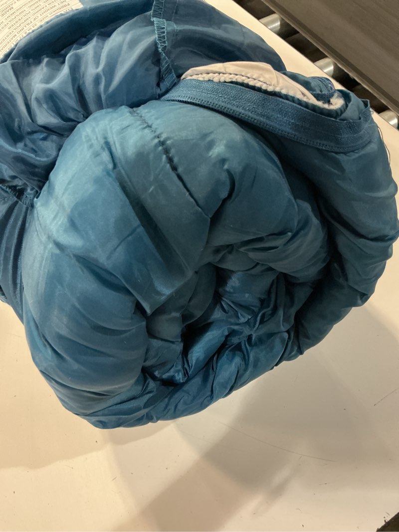 Condition photo showing Good Condition for ozark trail 35°f cool weather rectangular sleeping bag with recycled polyester and zip shield