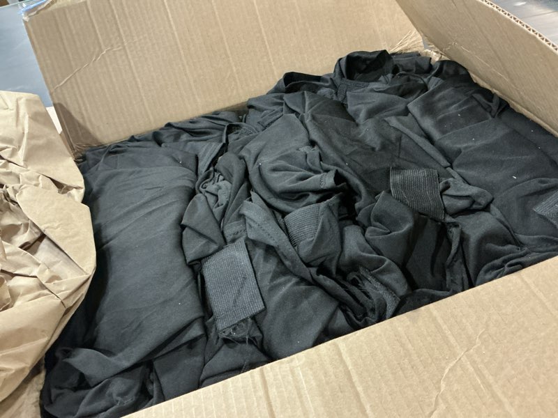 Condition photo showing Good Condition for chumia 100 pcs chair covers and sashes, spandex stretch chair slipcovers with shiny bowknot for wedding party banquet anniversary events dining decor (black,gold) black, gold 100