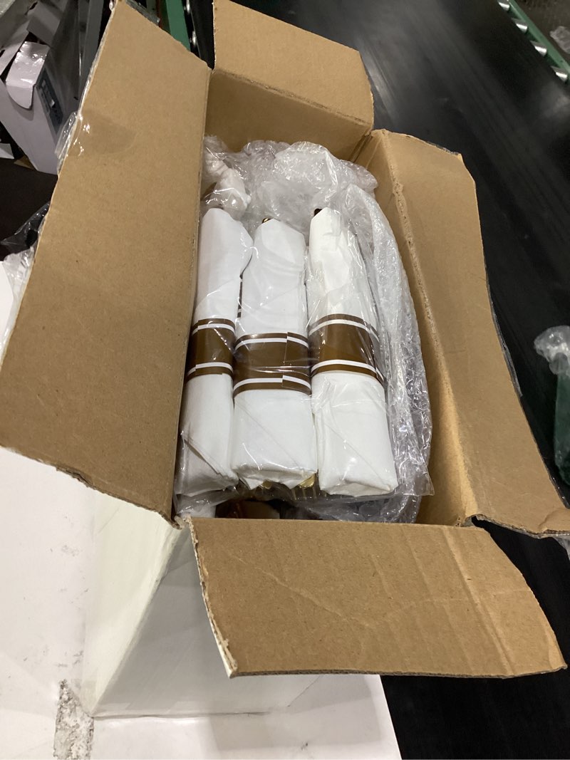 Condition photo showing Good Condition for hioasis 175 pcs clear burgundy plates for graduation party | hammered disposable set includes 25 dinner tableware, 25 dessert tableware, 25 cups, 25 rolled napkin cutlery burgundy and gold 175