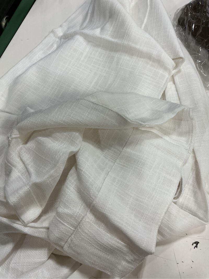 Condition photo showing Good Condition for quince, cotton sheer curtain (one-panel)48”x84”, white
