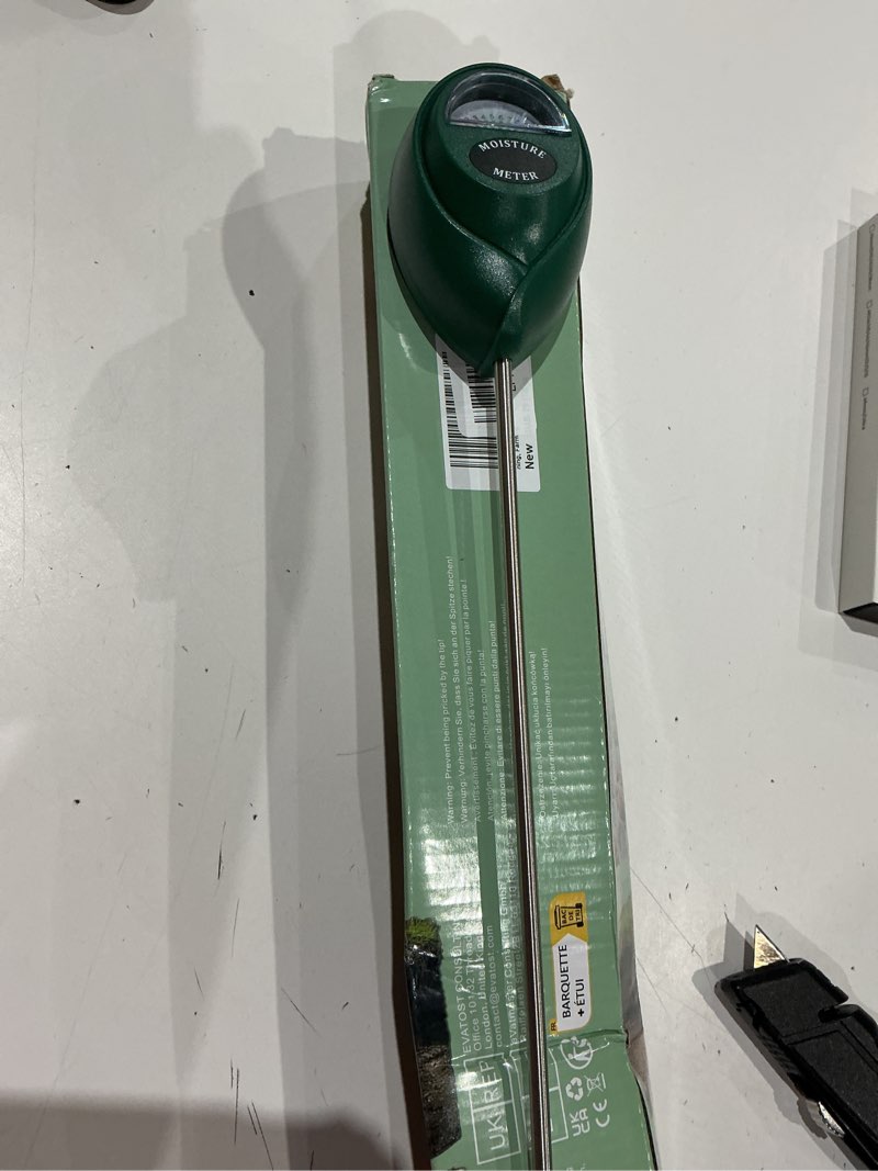 Condition photo showing As Is for xlux long probe deep use soil moisture meter, water monitor indicator sensor, hygrometer for outdoor indoor large pot plants, flower, gardening, farming 1 40cm