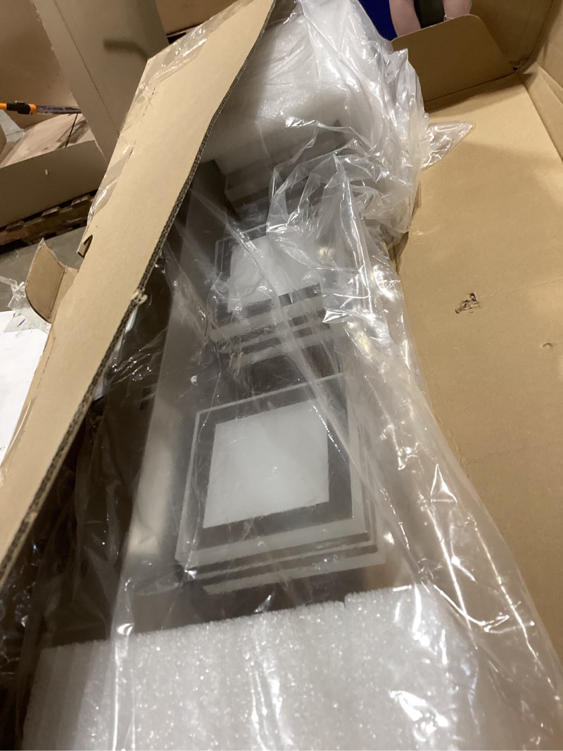 Condition photo showing Good Condition for izorro led modern bathroom lights fixtures(4-light,dimmable),matte black acrylic wall lighting,vanity lights for bathroom over mirror - 6000k 24in ?no assembly required? black 4 - light