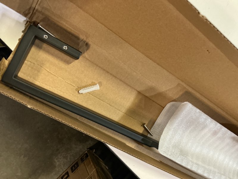 Condition photo showing Good Condition for tocten bath towel rack - square base thicken sus304 stainless steel towel bar for bathroom, bathroom bar accessories towel rod heavy duty wall mounted towel holder (matte black, 36 inch) matte black 36 inch