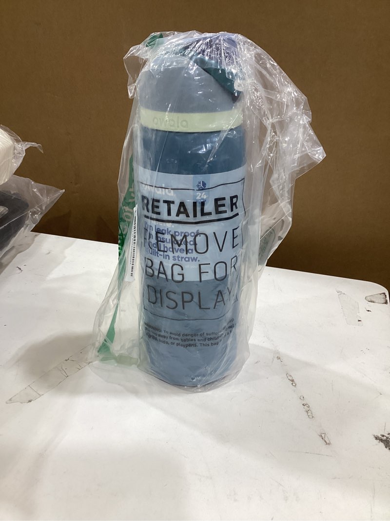 Condition photo showing New/Like New for owala freesip insulated stainless steel water bottle with straw, bpa-free sports water bottle, great for travel, 40 oz, denim denim 40 ounces