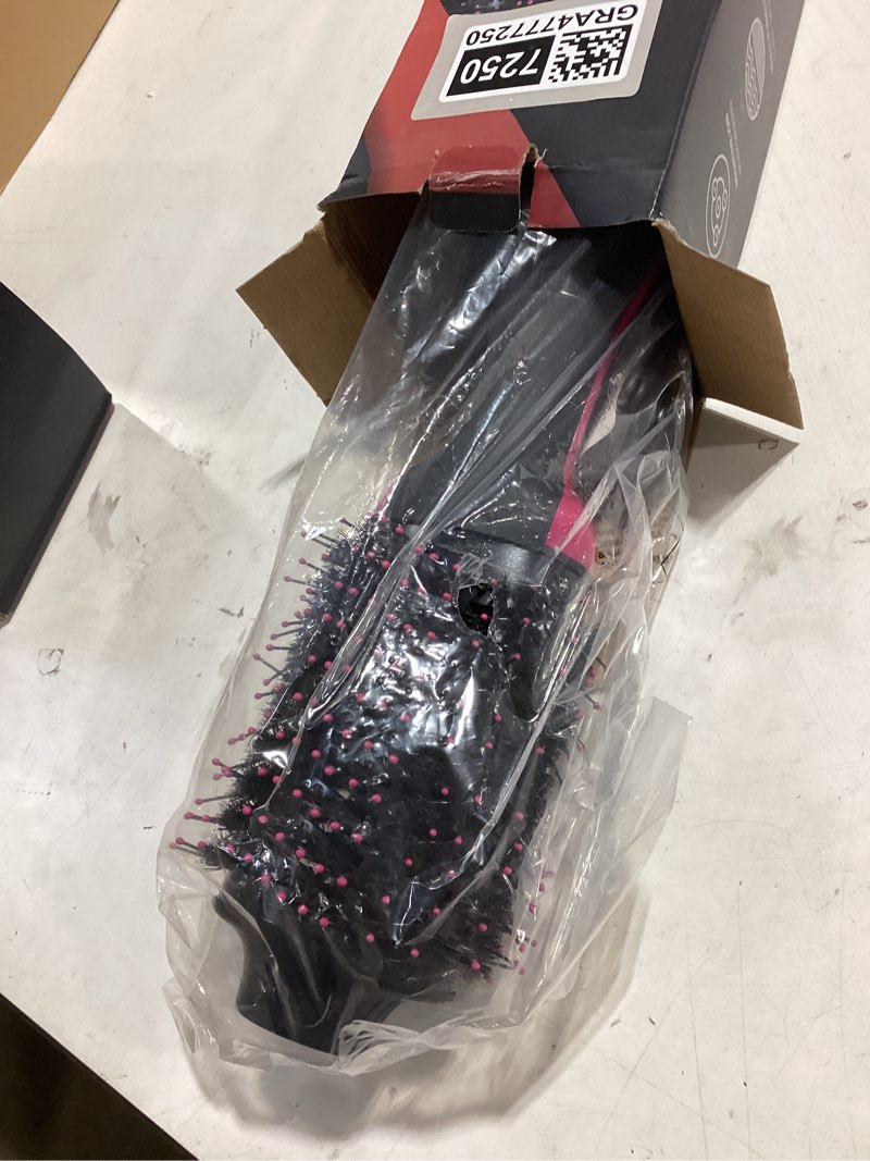 Condition photo showing Good Condition for dual voltage hair dryer brush with negative ion anti-frizz styler - hot air volumizer for 110v-120v/220v-240v european and travel use black/rose red