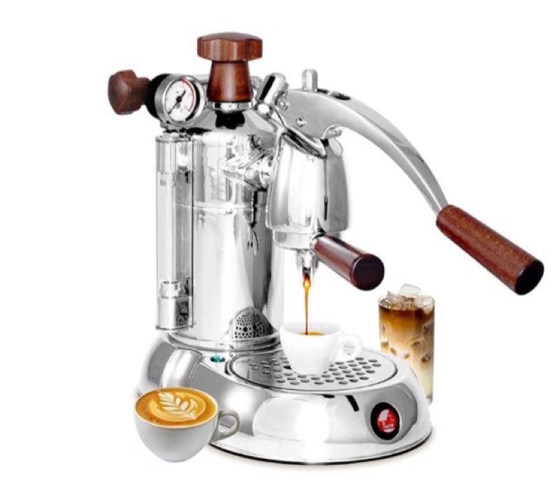 La Pavoni Professional 16-Cup Lever Espresso Machine - Copper and Brass Espresso Maker with Bottomle