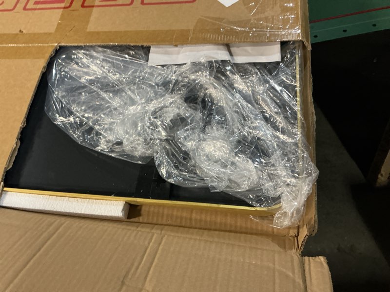 Condition photo showing Good Condition for delma bathroom mirror, black framed bathroom mirror for over sink, high-definition vanity mirror, versatile mirror for bathroom, hangs horizontally or vertically(30x20, gold) rect gold 30"l x 20"w