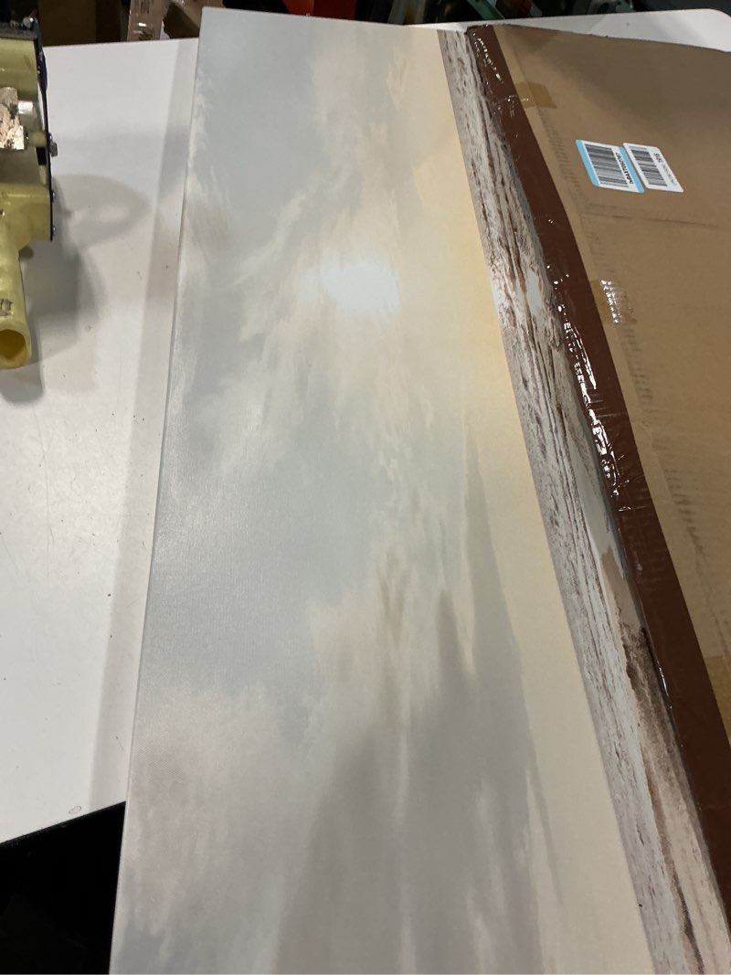 Condition photo showing Good Condition for sunflax ocean sunset canvas wall art: tropical sands beach artwork nature sea waves picture contemporary large coastal seaside scenery seascape painting prints for bathroom living room office sunset beach 36"l x 24"w