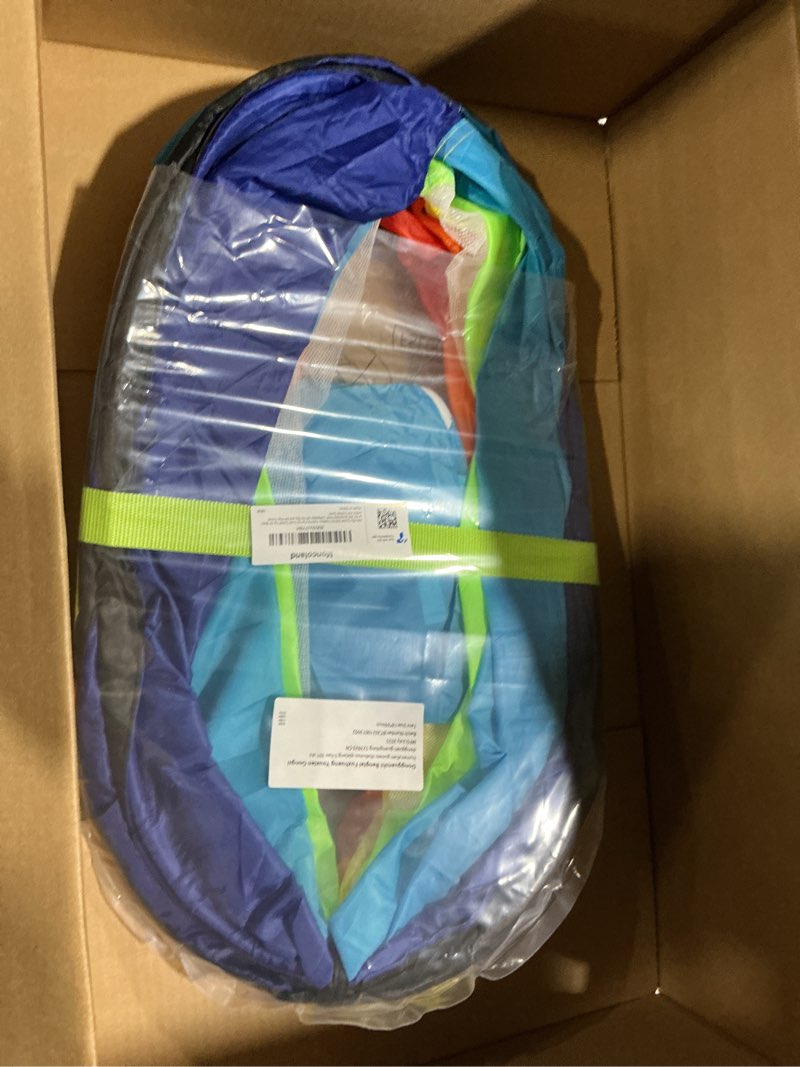Condition photo showing Good Condition for Kids Play Tunnel Tent for Toddlers, Colorful Pop Up Crawl Tunnel Toy for Baby or Pet with Breathable Mesh, Collapsible Gift for Boy and Girl Play Tunnel Indoor and Outdoor Game Rainbow Tunnel