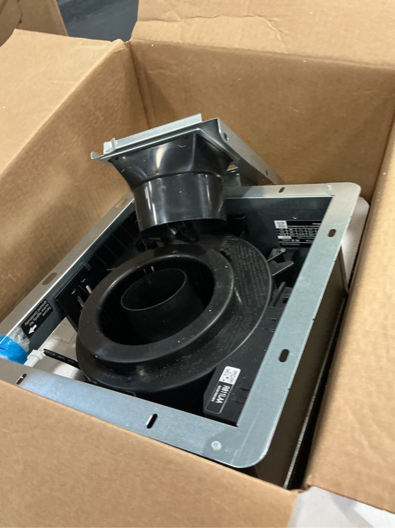 Condition photo showing As Is for Product used and incomplete, Whisper Remodel® DC Fan with Pick-A-Flow®, 80/110 CFM