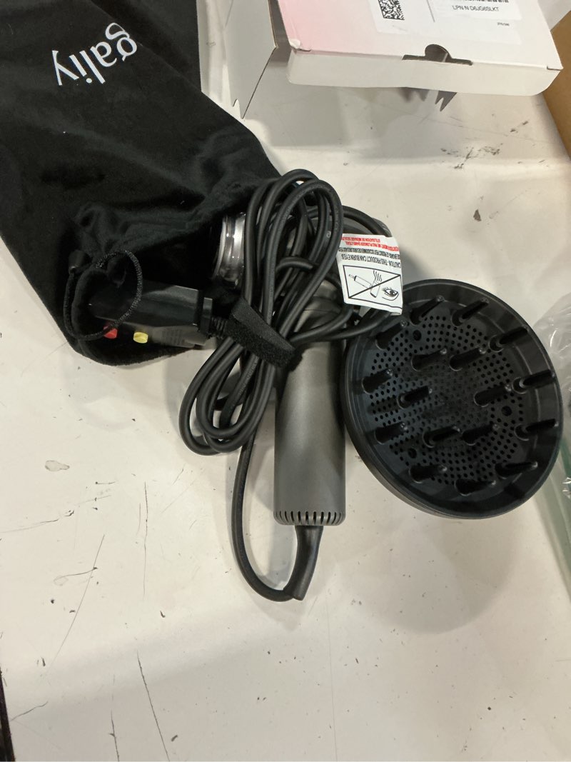 Condition photo showing Good Condition for dual voltage hair dryer, high-speed ionic blow dryer for fast drying, travel compact hair blow dryer with magnetic curly diffuser for home, portable hairdryer international 100-240v grey