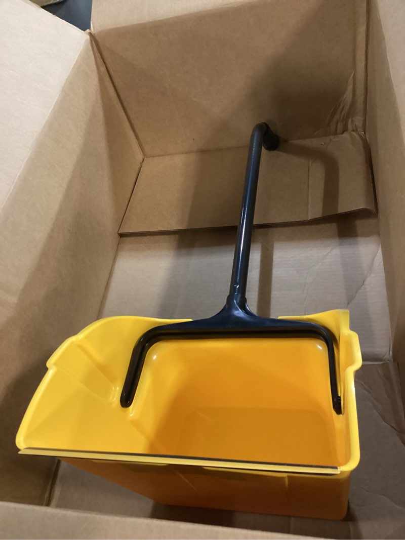 Condition photo showing New/Like New for Quickie Debris Dustpan with Handle, Jumbo Debris Pan, Trash Collection for Industrial/Professional Cleaning
