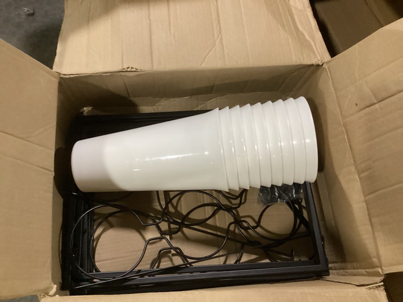 Condition photo showing New/Like New for Invech Flower Display Stand with 9 Buckets and Wheels, 3 Tier Flower Cart Display Stand for Indoor Outdoor Garden, Wedding, Flower Shop (Black) Black 9 Buckets