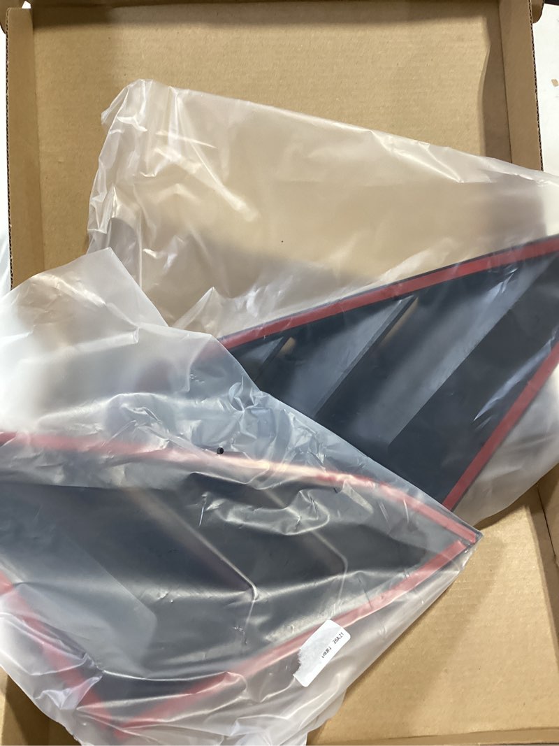 Condition photo showing Good Condition for thenice window louvers for honda civic sedan 2016-2021 -matt black | for 10th gen civic sedan racing style triangular window louvers blinds, appearance upgrade, unique and more sporty