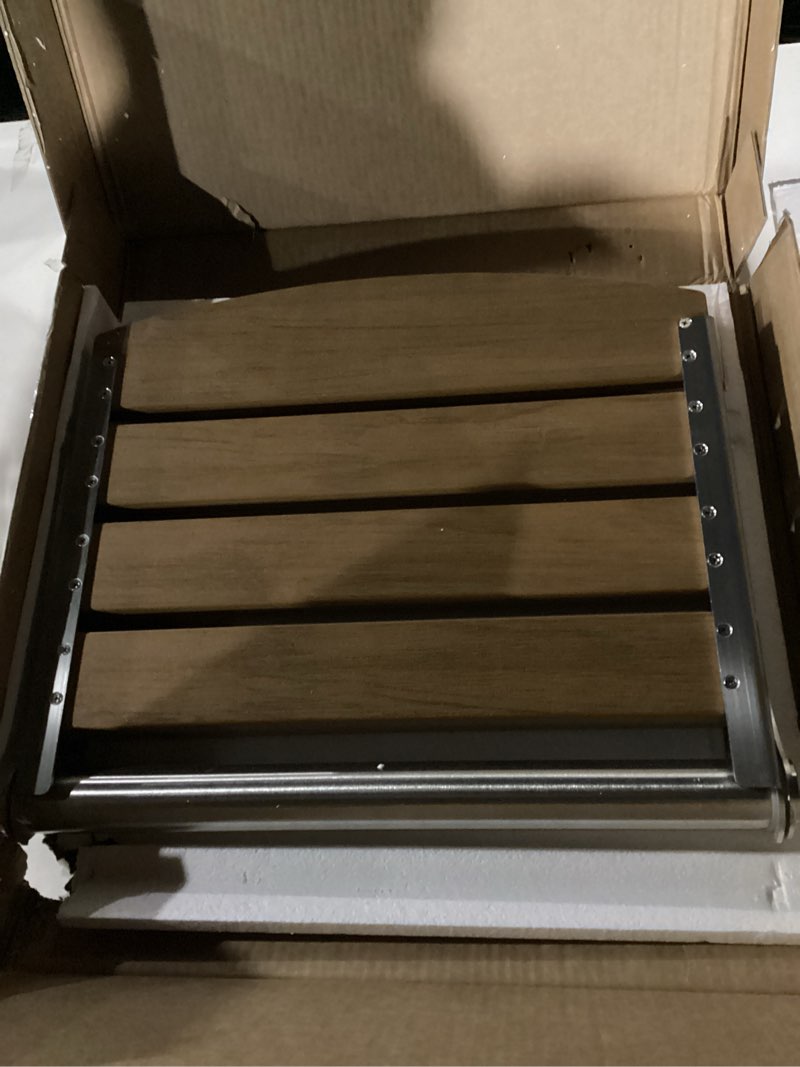 Condition photo showing Good Condition for 17.5" Folding Shower Seat Wall Mounted,Foldable Shower Bench,Fold Down Shower Seat,Folding Shower Seat Bench,Wall Mount Shower Seat Bench Chair (Teak)