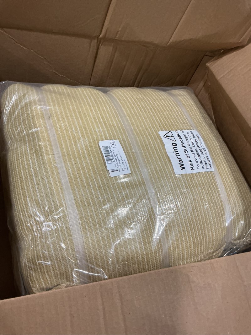 Condition photo showing Good Condition for shademart heavy duty 16' x 20' beige sun shade rectangle shade sail, super ring canopy awning shades for patio carport yard uv blockage commercial grade 260 gsm, we custom size