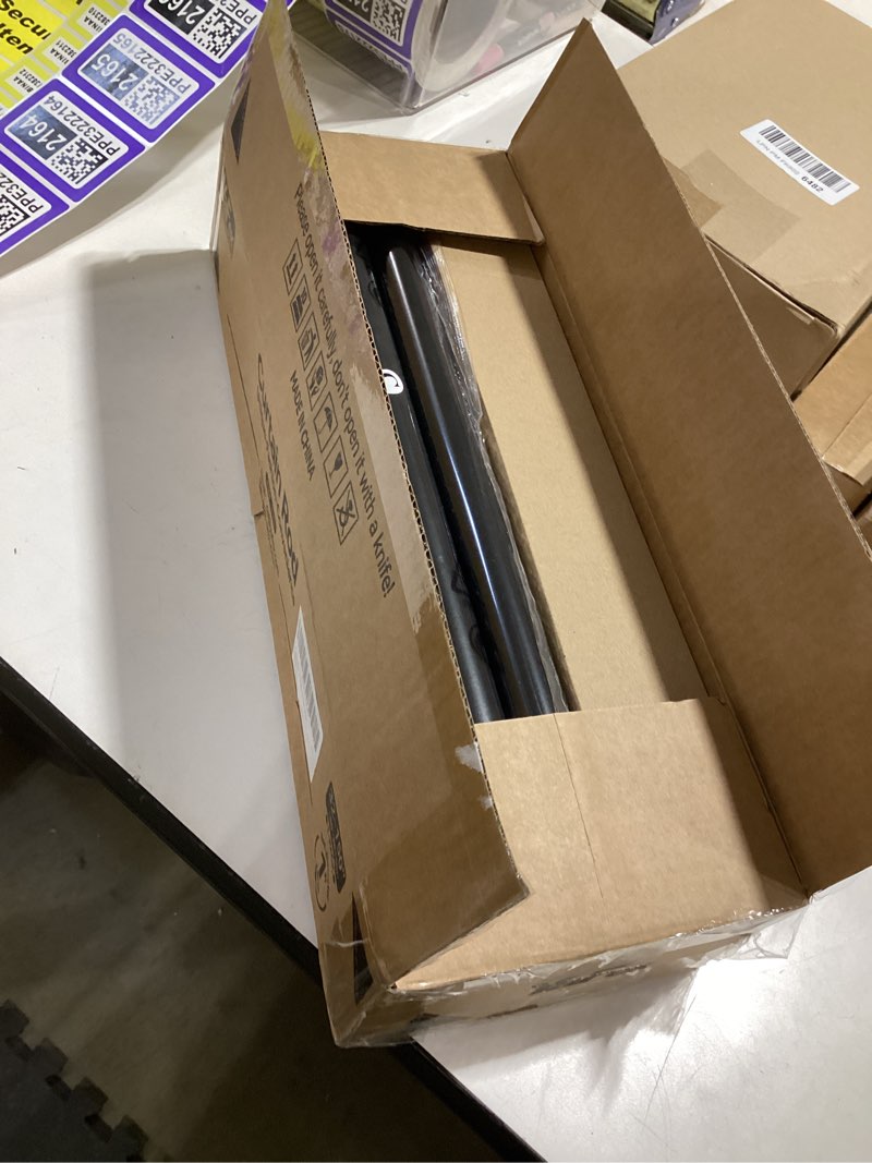 Condition photo showing New/Like New for YaFex Heavy Duty Curtain Rods 32-150 Inch, 1 Inch Adjustable Black Curtain Rod for Windows, Extra Long Window Treatment Rods with Aluminium Finials, Easy Installation 32" to 150" Black
