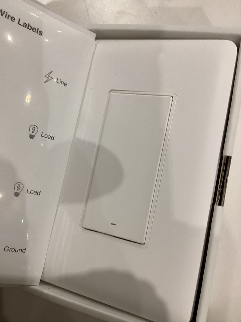 Condition photo showing As Is for Aqara Smart Light Switch (No Neutral, Single Rocker), Requires AQARA HUB, Zigbee Light Switch, Remote Control and Smart Home Automation, Compatible with HomeKit, Google, Works with Alexa, SmartThings Wall Switch(No Neutral,Single Rocker)