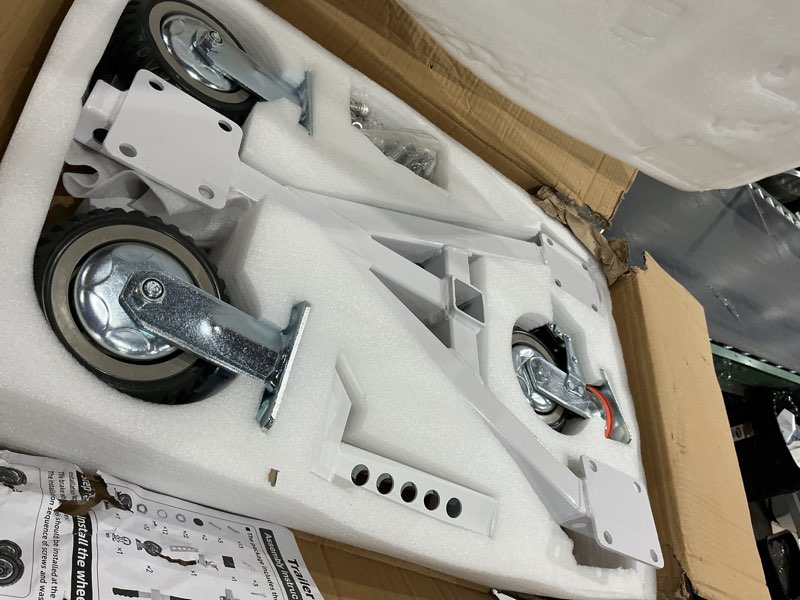 Condition photo showing As Is for trailer dolly-heavy duty trailer mover supports 20,000 lbs load & 3,500 lb max tongue weight, universal fit for rv, boat, camper, jet ski, motorcycle, includes 2" & 2-5/16" receiving tongues
