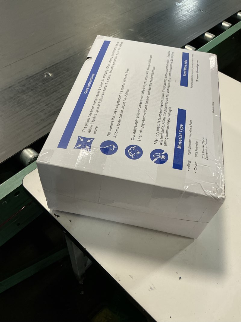 Condition photo showing New/Like New for viewstar Shredded Memory Foam Pillows Queen Size Set of 2, Adjustable Firm Pillows for Side Back Stomach Sleepers, Washable Removable Cover