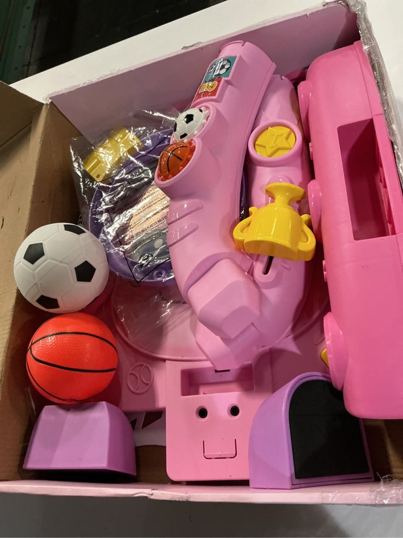 Condition photo showing Good Condition for Nicmore Basketball Hoop Toys for Toddlers: Dinosaur Activity Center with Lights Music - Indoor Sports Skills Development - 6, 12, 18, 24+ Month Christmas Birthday Gift for Baby, Boys & Girls Pink