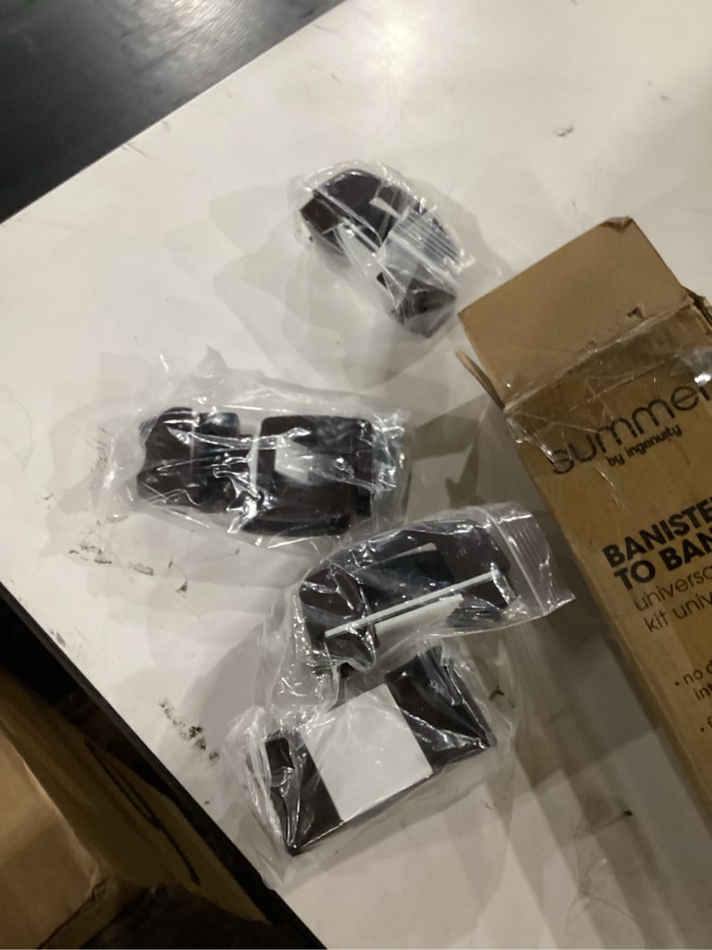 Condition photo showing New/Like New for ingenuity banister to banister gate mounting kit - fits round or square banisters, accommodates most hardware & pressure mount baby gates up to 37” tall, gate sold separately banister kit